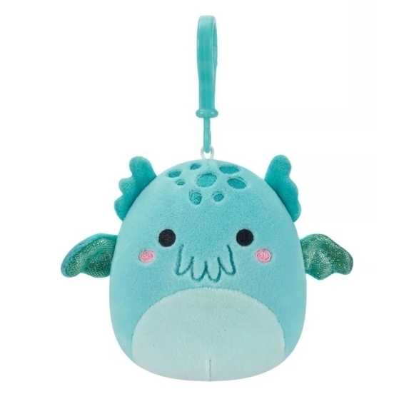 NWT Squishmallows Theotto the Teal Cthuulhu 3" Clip On plush - Picture 10 of 12